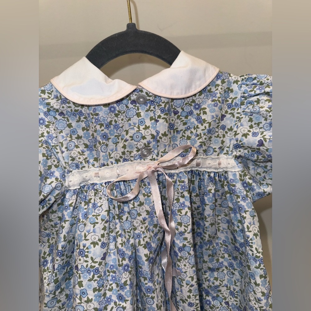 Lullaby Set - Pink Blue Rosebud Floral Timeless Delicate Lace Easter Dress 4T - Picture 4 of 6